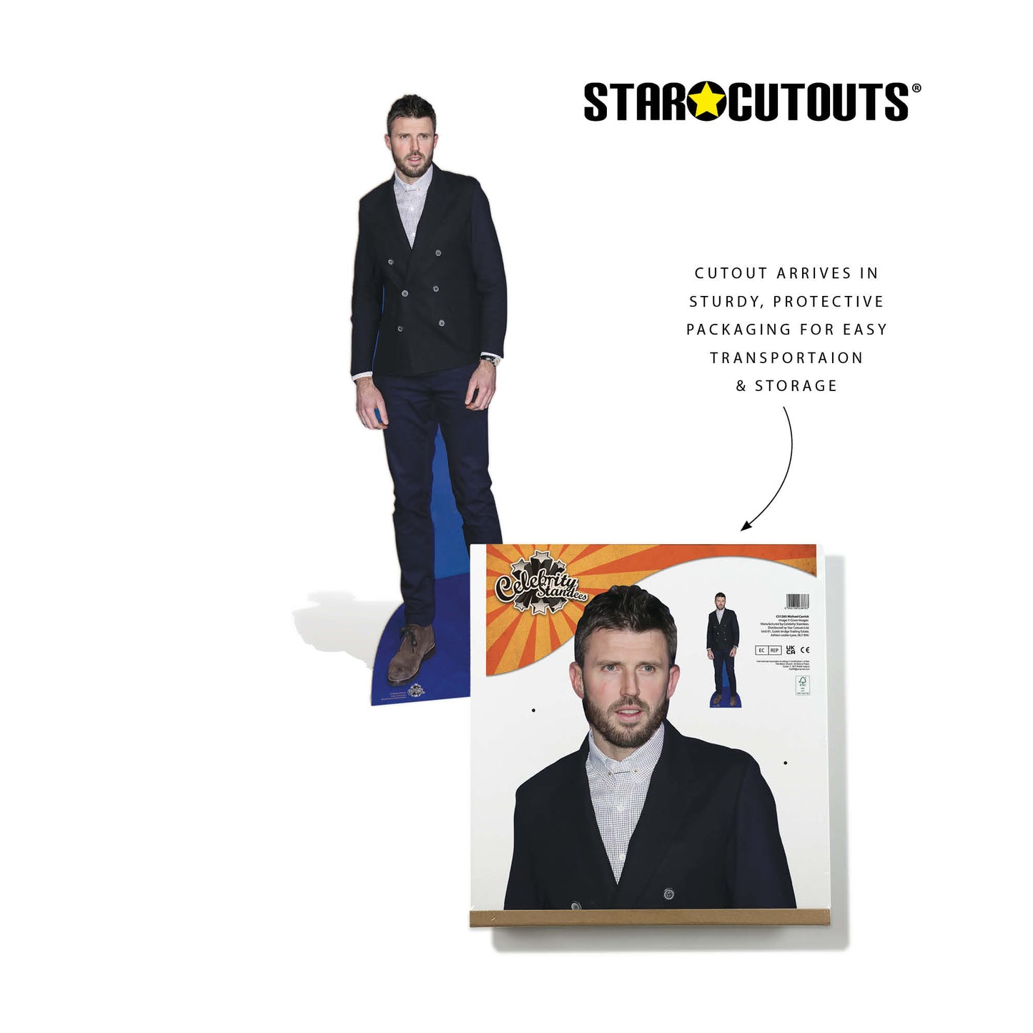 CS1283 Michael Carrick Cardboard Cutout Height 189cm