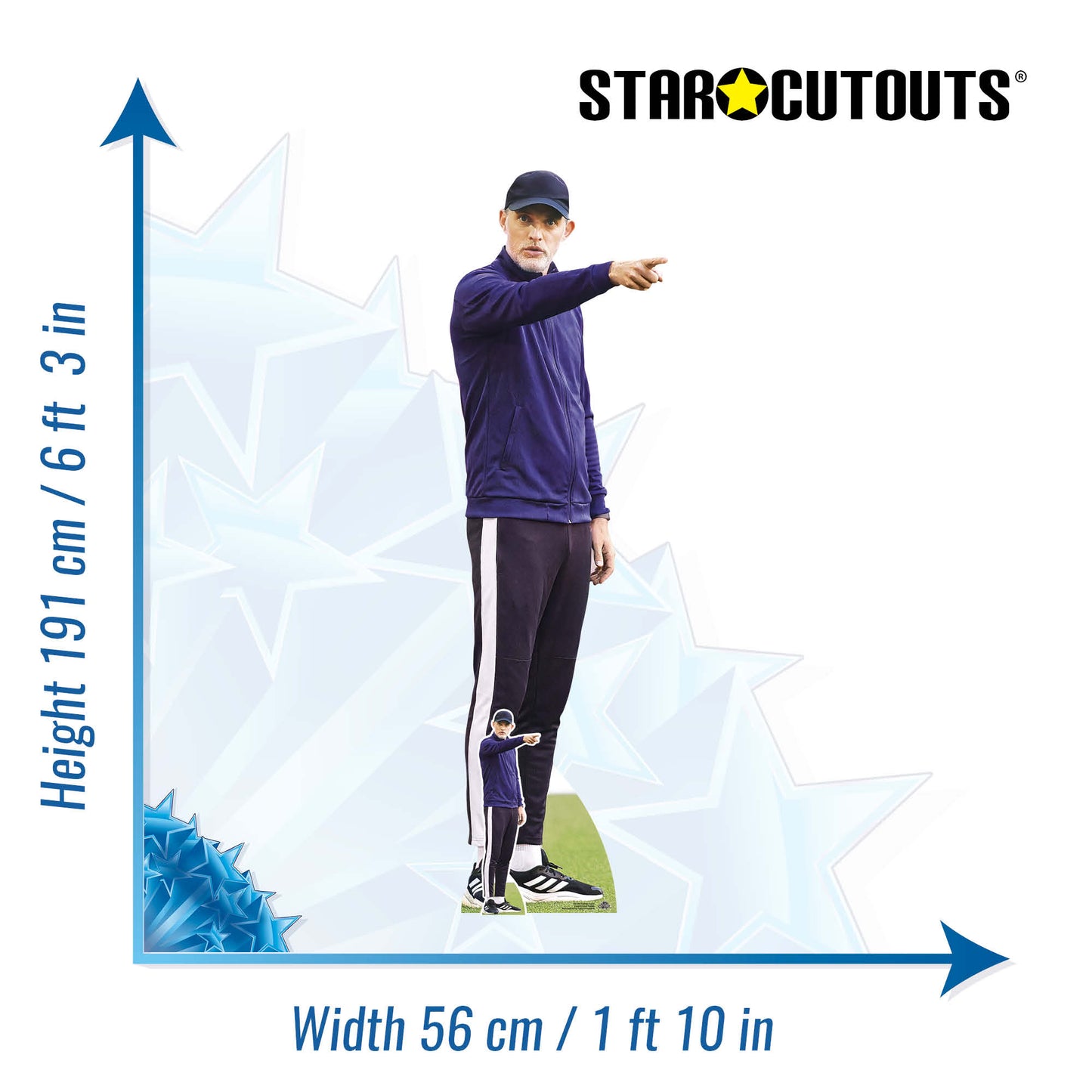 CS1284 Thomas Tuchel World Cup 2026 England Football Manager Cardboard Cutout Height 191cm