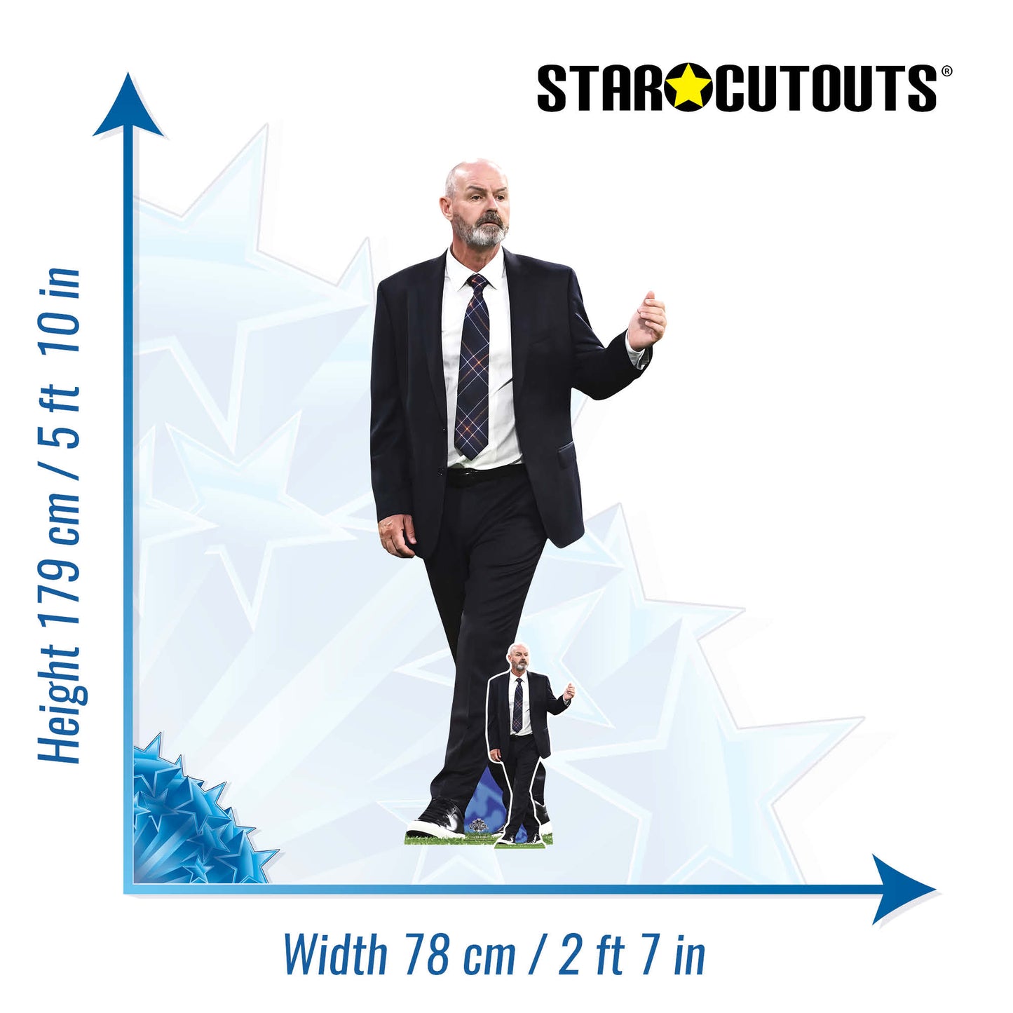 CS1285 Steve Clarke World Cup 2026  Scotland Football Manager Cardboard Cutout Height 179cm