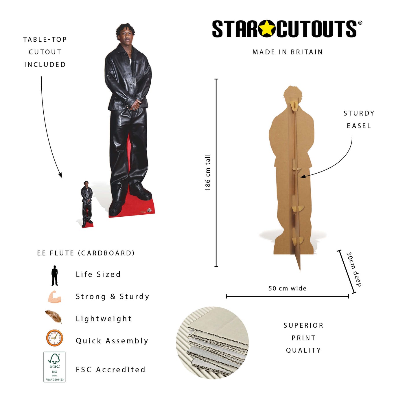 CS1286 Kobbie Mainoo Footballer World Cup 2026 Cardboard Cutout Height 186cm With Mini