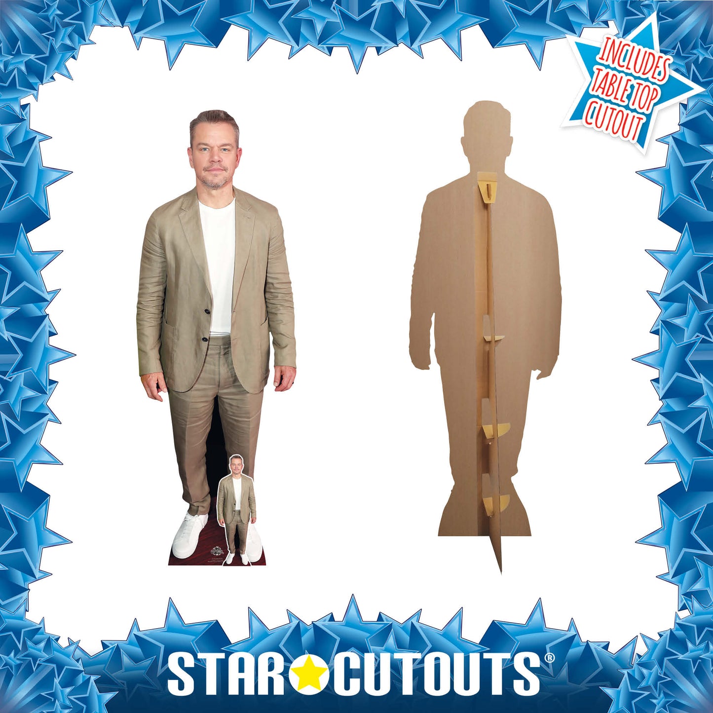 CS1293 Matt Damon Cardboard Cutout Height 179cm