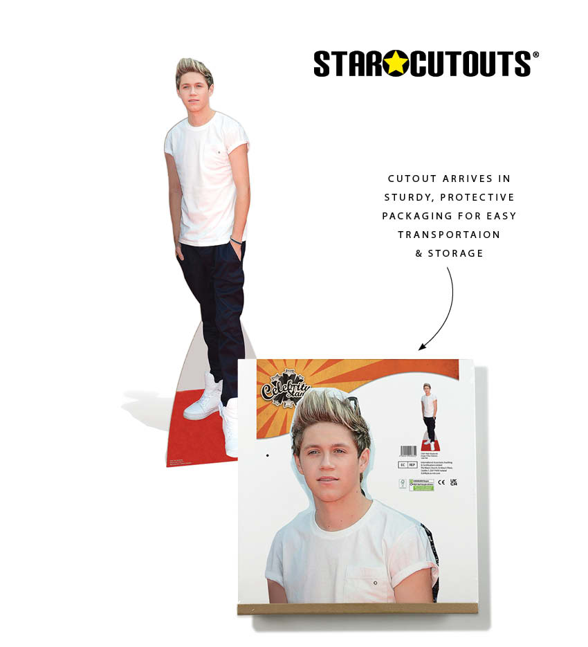 CS581 Niall Horan White T Shirt Height 168cm Lifesize Cardboard Cutout