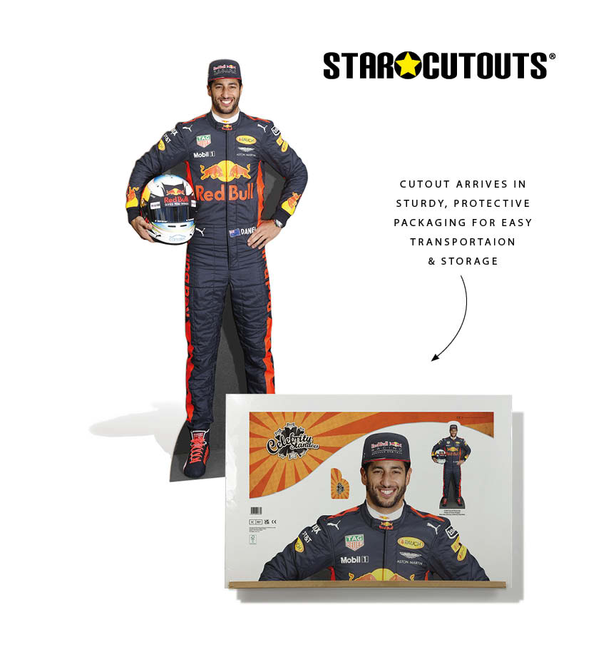 CS664 Daniel Ricciardo Height 178cm Lifesize Cardboard Cut Out With Mini