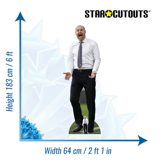 CS941 Sean Dyche Football Manager Height 183cm Lifesize Cardboard Cut Out With Mini