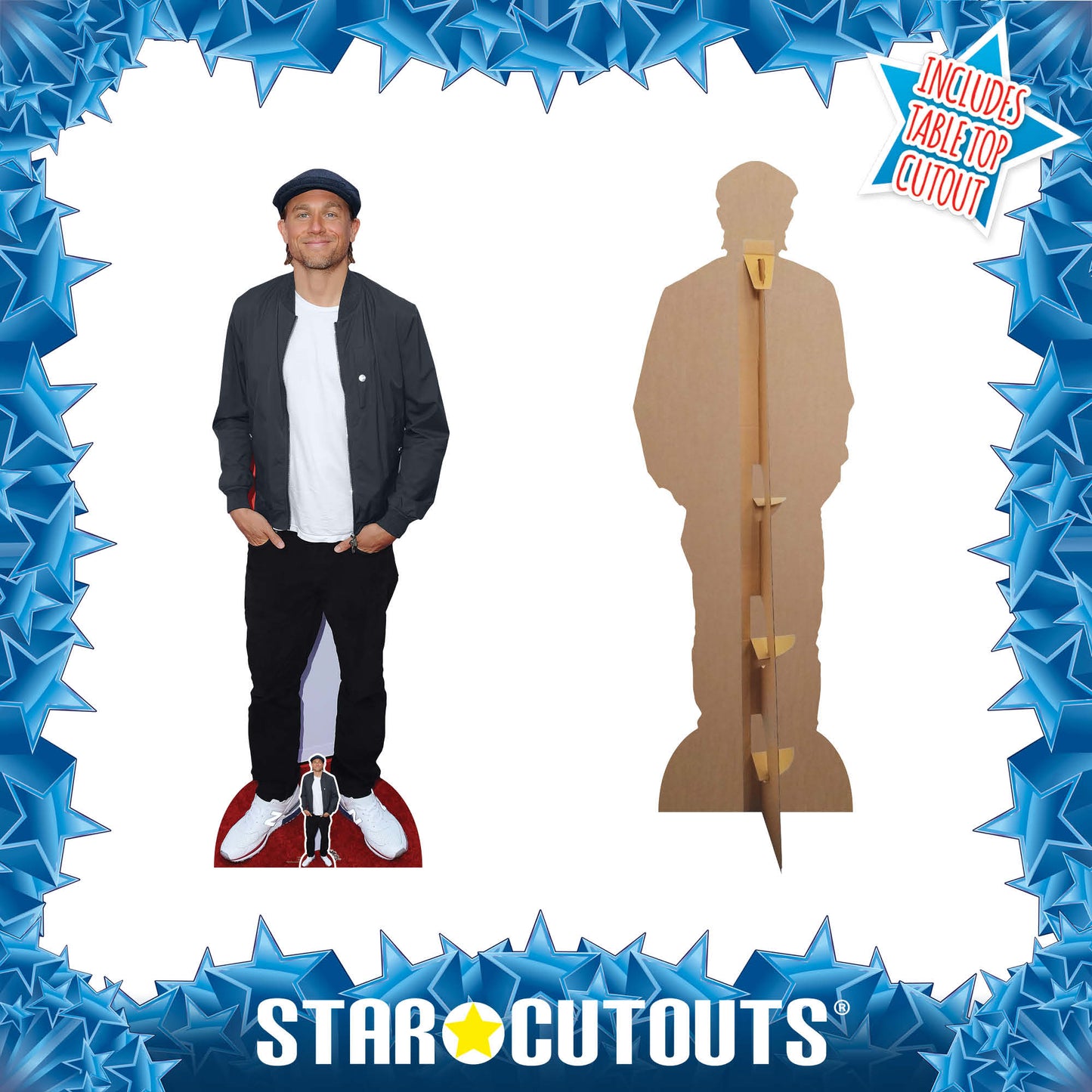CS975 Charlie Hunnam Height 184cm Lifesize Cardboard Cut Out With Mini