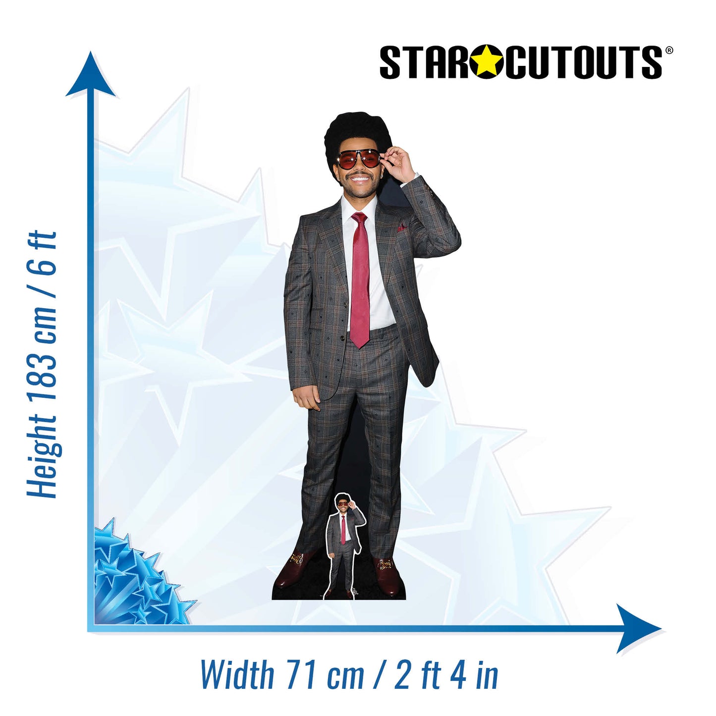 CS987 The Weeknd Height 183cm Lifesize Cardboard Cutout With Mini