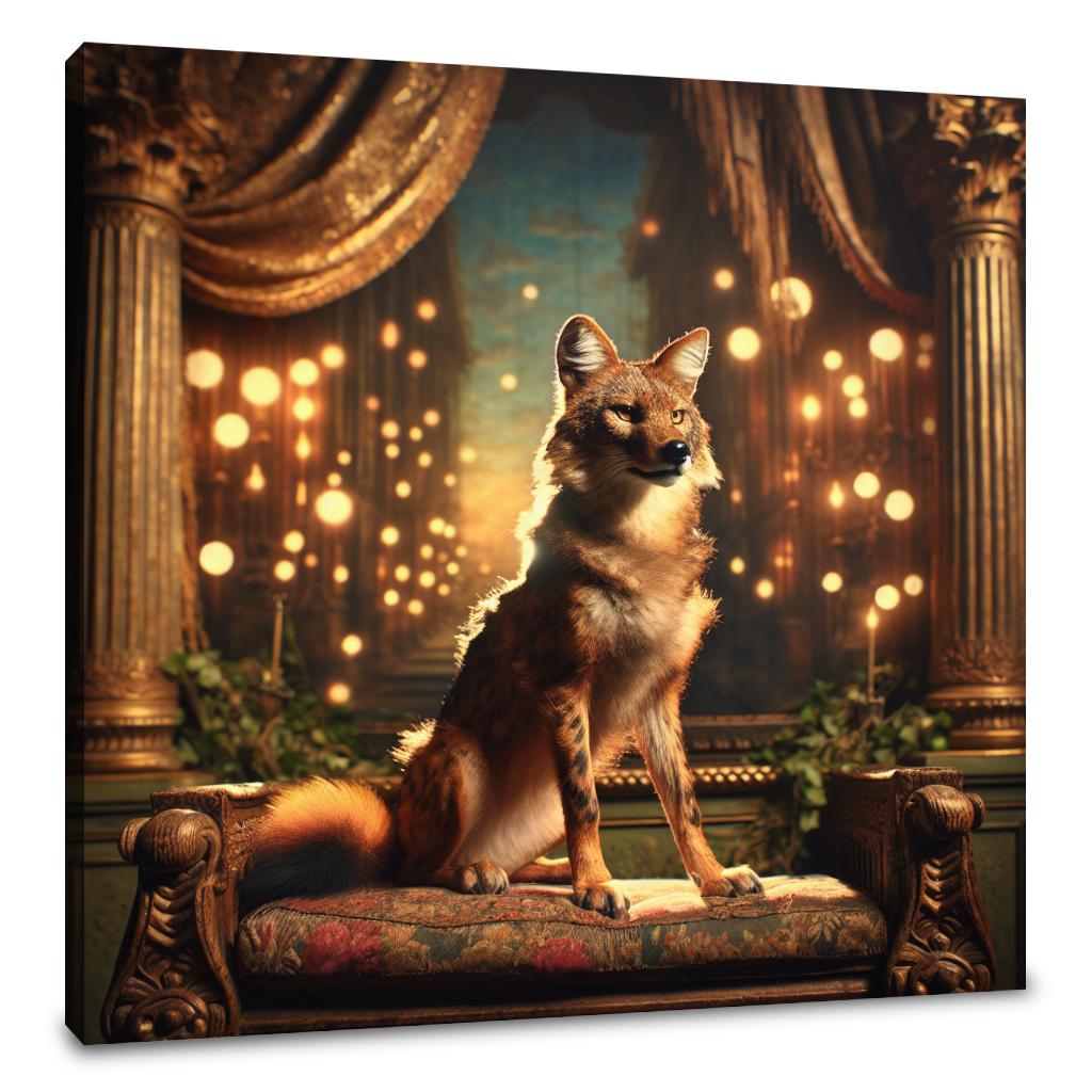 Regal Dhole Twilight Throne Canvas