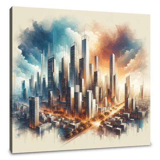 Cityscape Harmonics Canvas