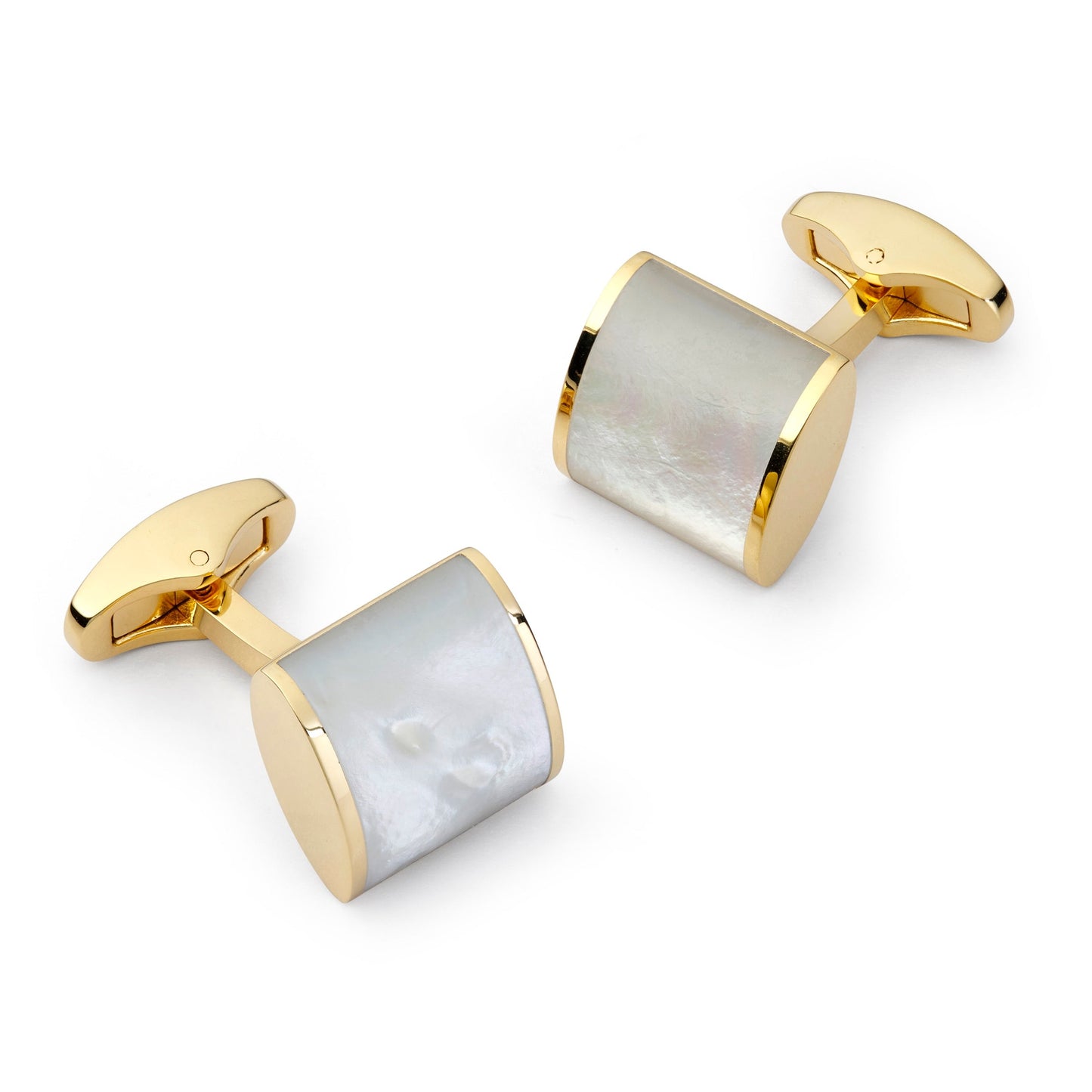 Neo Mother Of Pearl Cufflinks In Gold