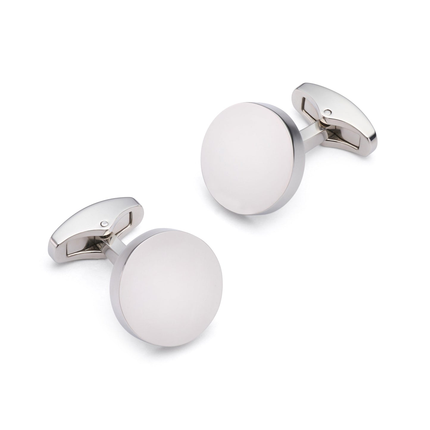Round Cufflinks In Silver