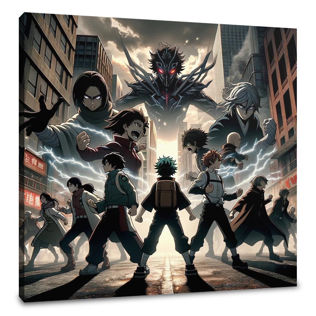 Cityscape Heroic Standoff Canvas