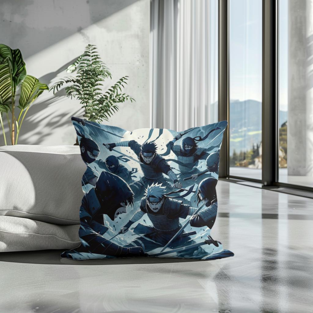 Midnight Ninja Showdown Cotton Cushion