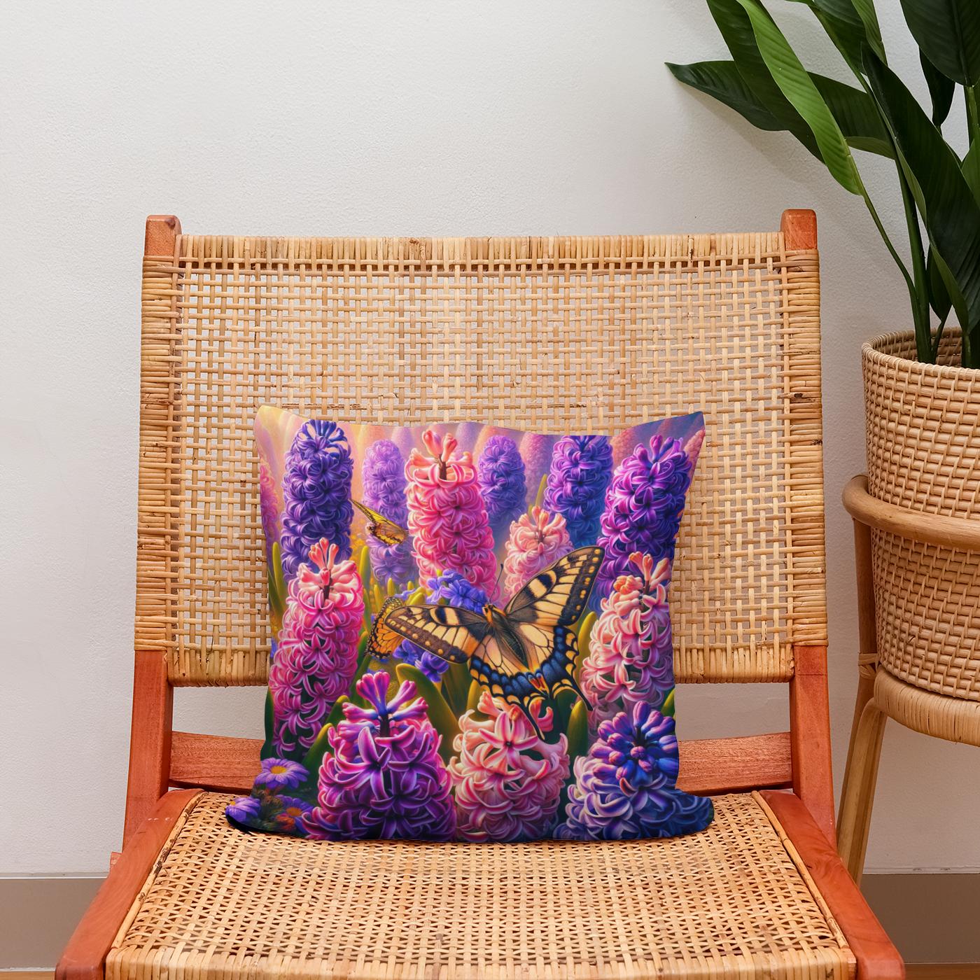 Spring Hyacinth Harmony Cotton Cushion