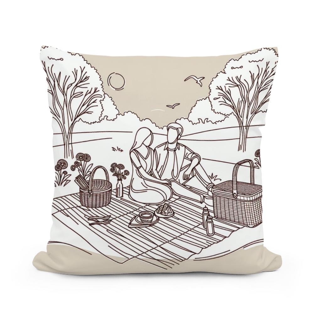 Picnic Moments Cotton Cushion