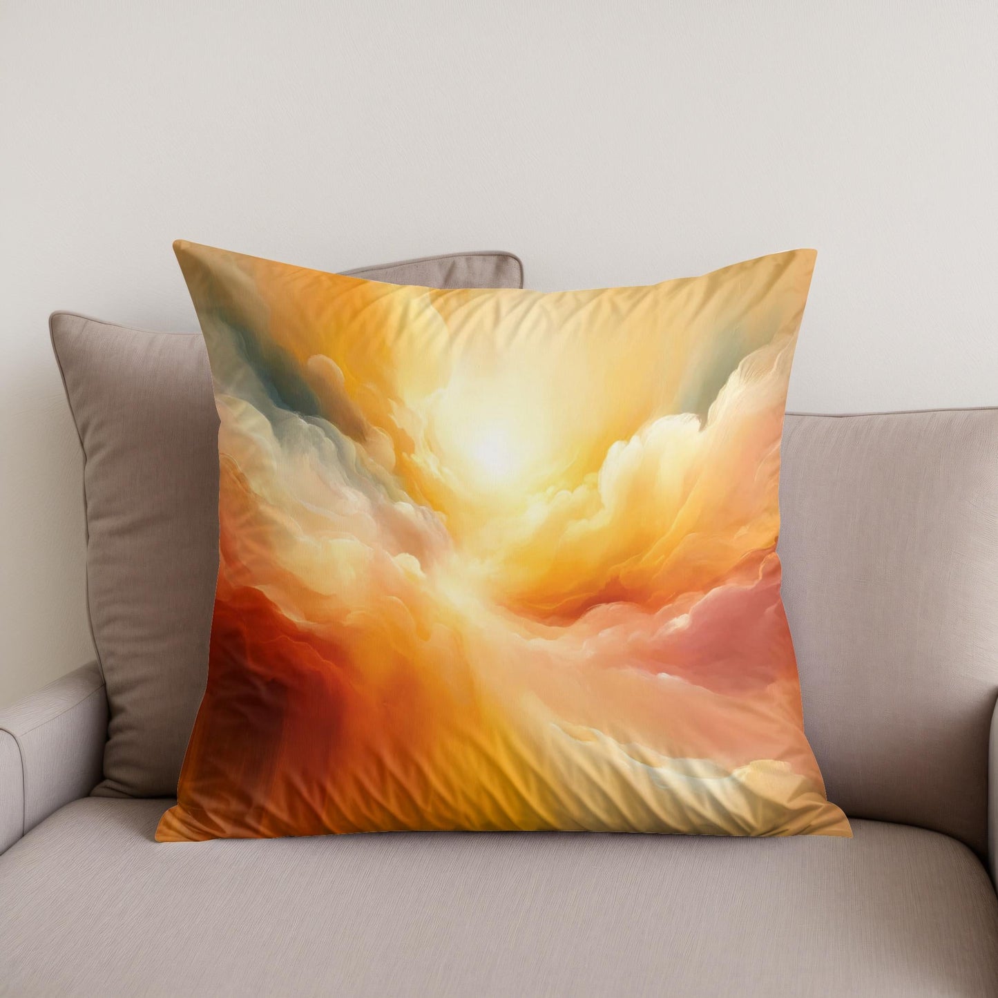Sunlit Embrace Cotton Cushion