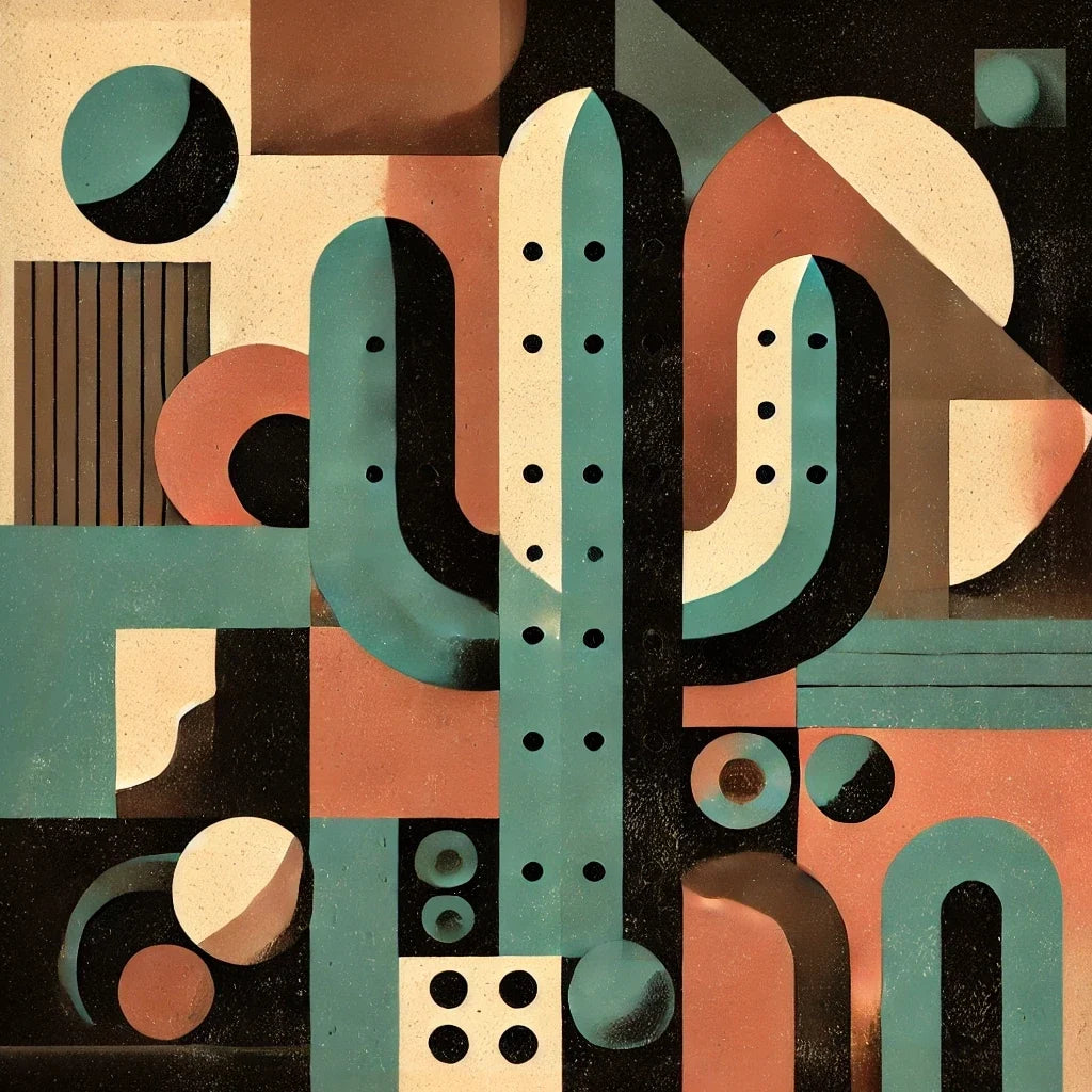 Cactus Abstraction Canvas