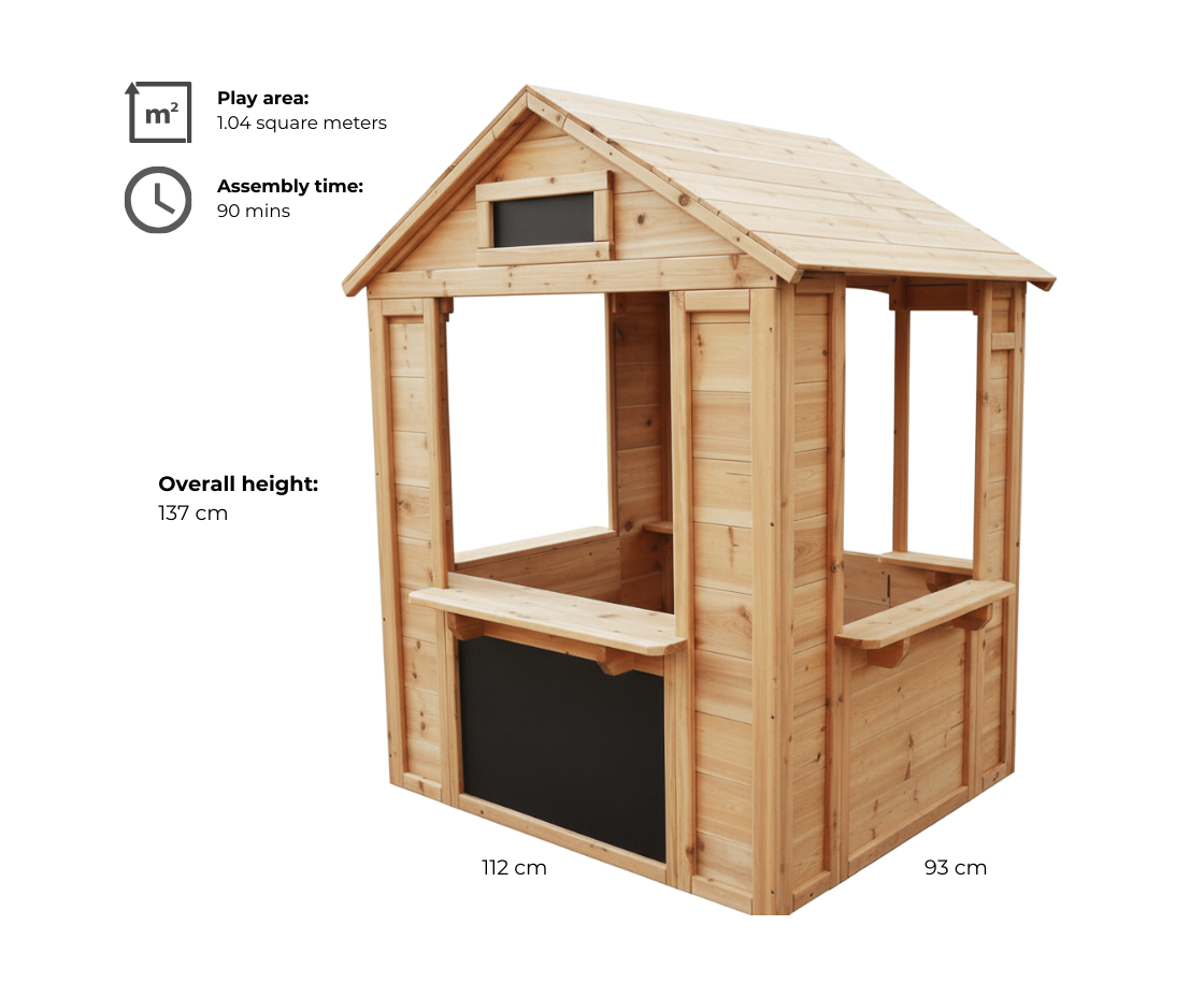 Wooden Café Shop Playhouse for Kids