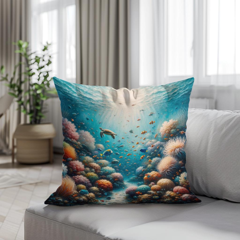 Ocean Depths Art Cotton Cushion