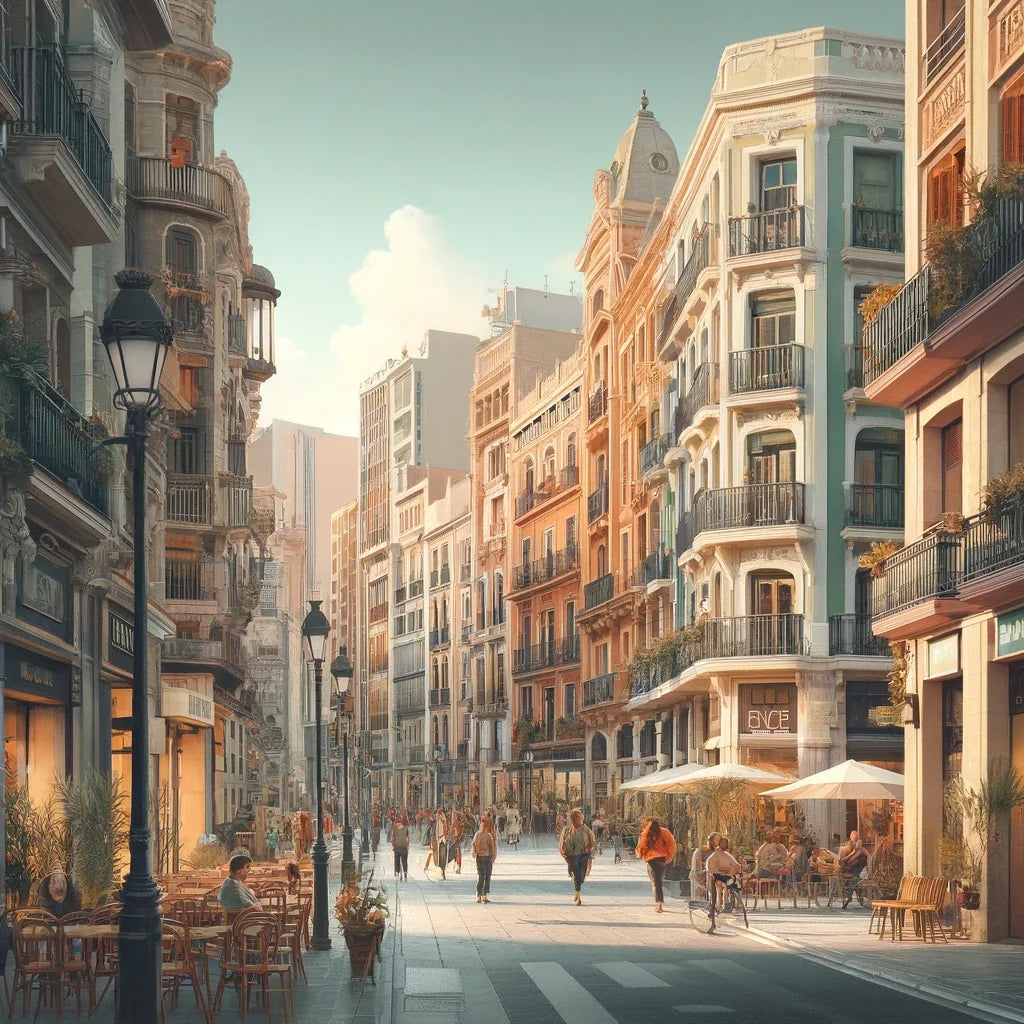 Calle de la Paz Valencia Canvas