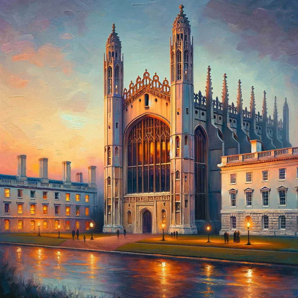 Cambridge King's College Chapel Dusk Impression Canvas