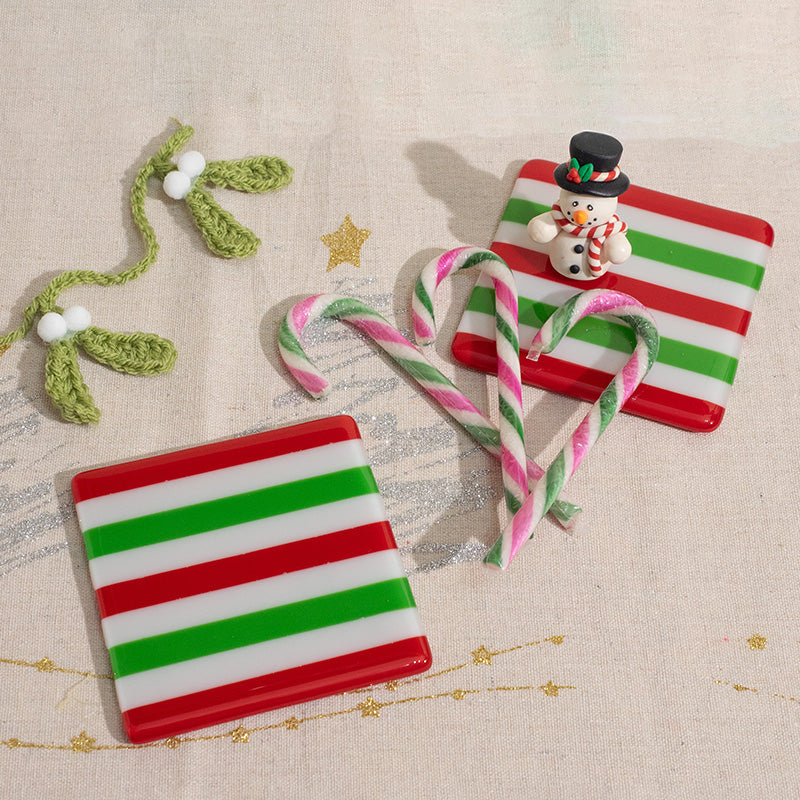 Candy Cane Striped Coaster - Oceanside Collection