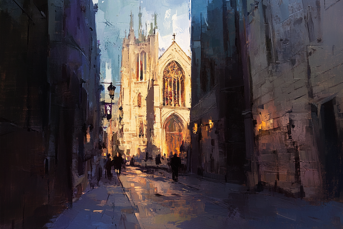 Canterbury Cathedral Twilight Blanket
