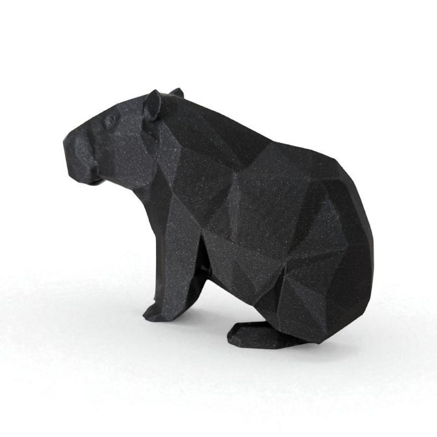 Sculpture #34 | Geometric Capybara Statue | Modern 3D Printed Desk Decor