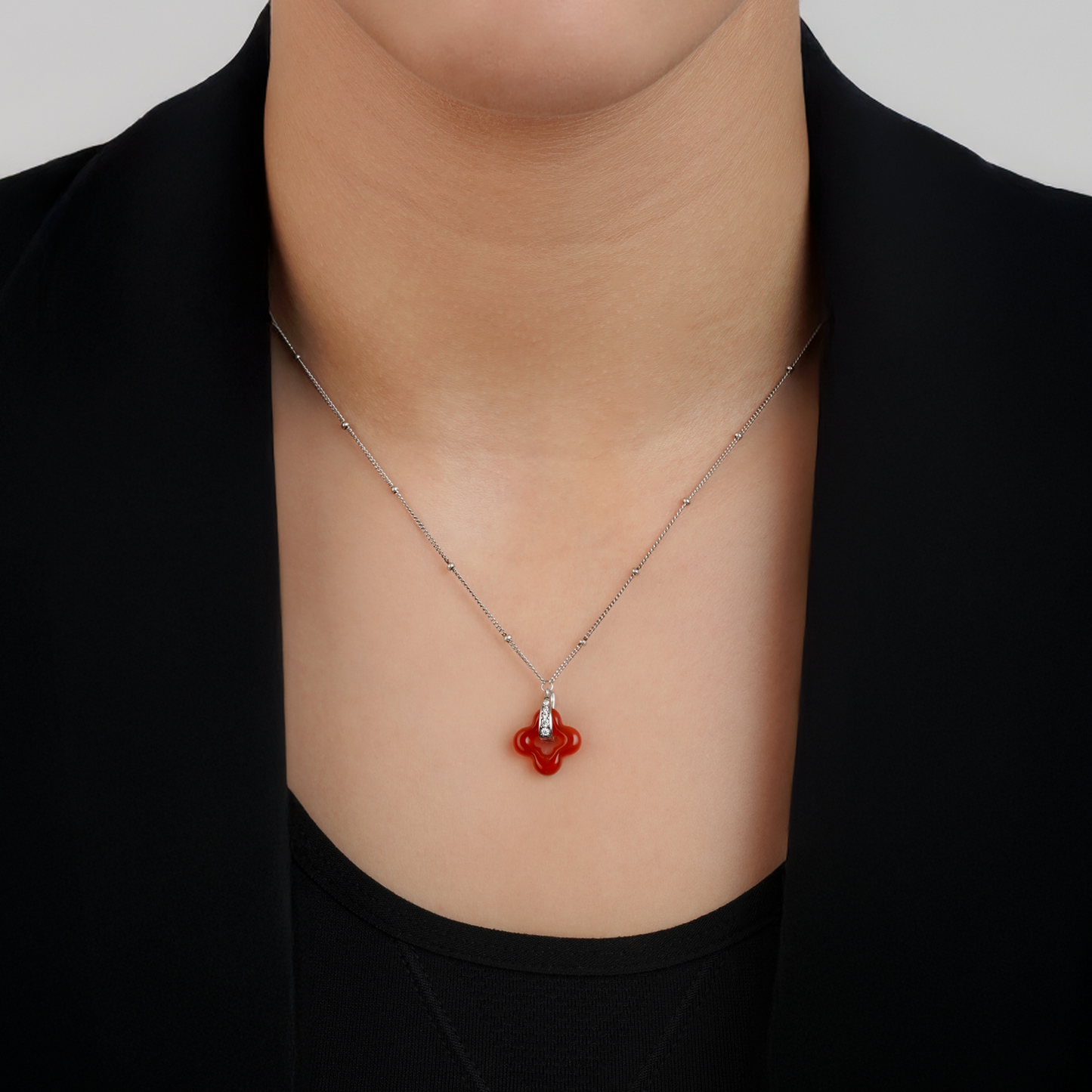 Silver Clover Necklace