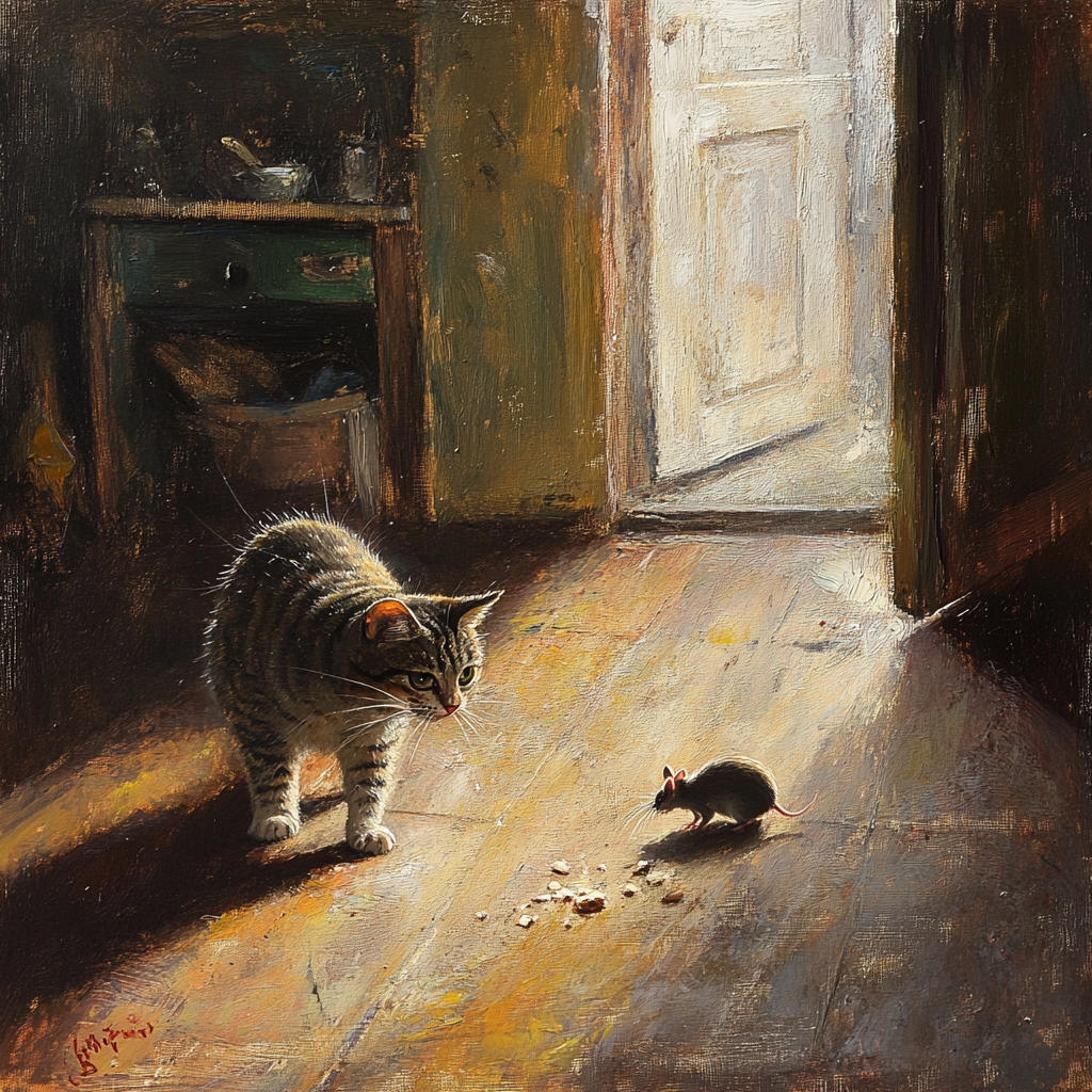 Cat's Hunt Canvas