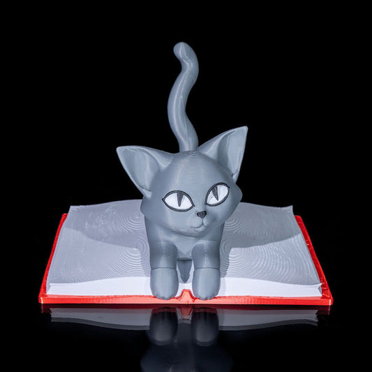 Cattus Librum – 3D Printed Cat Book Holder & Literary Cat Sculpture