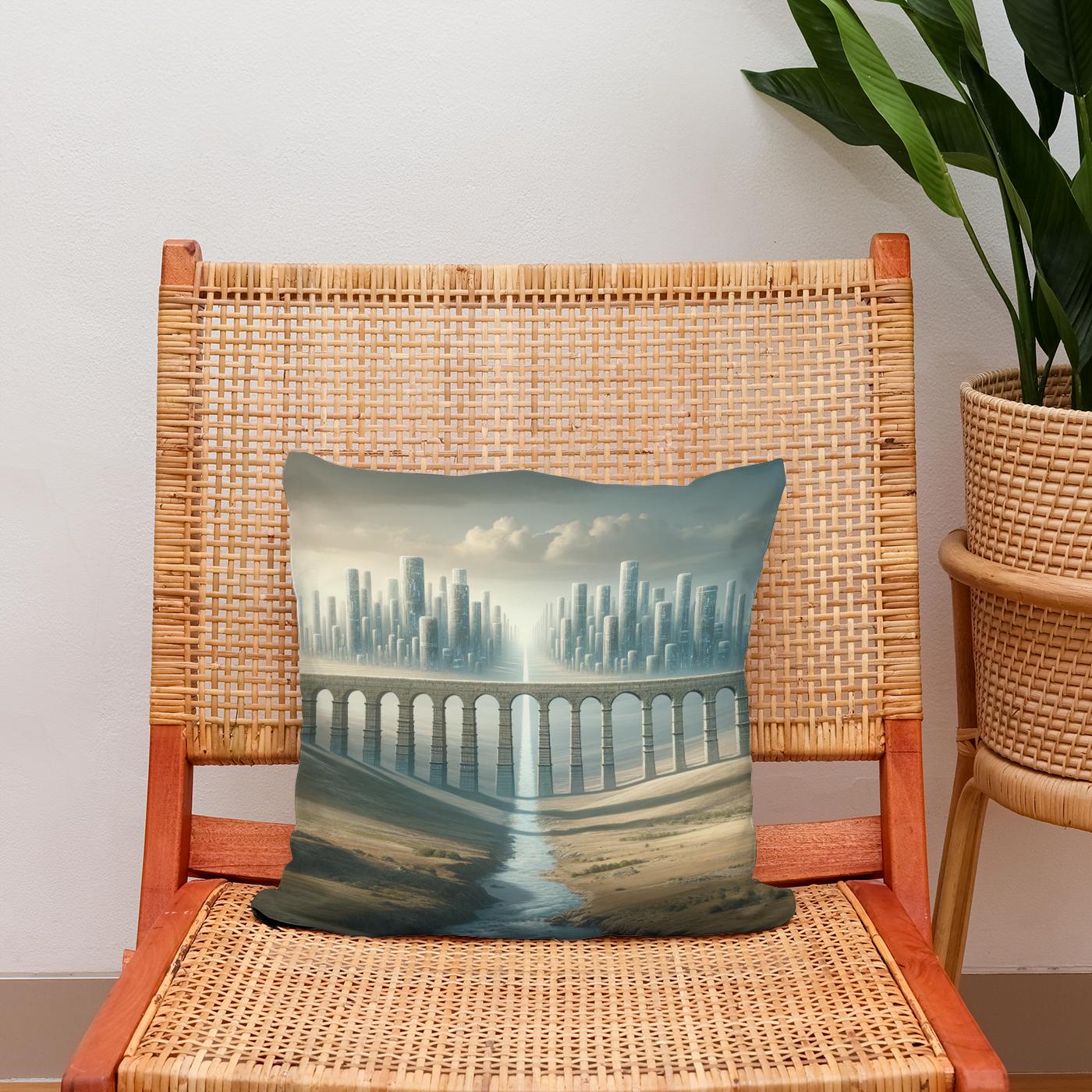 Aqueduct of Futures Past Cotton Cushion