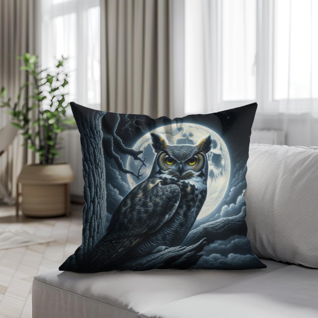 Midnight Gaze Cotton Cushion