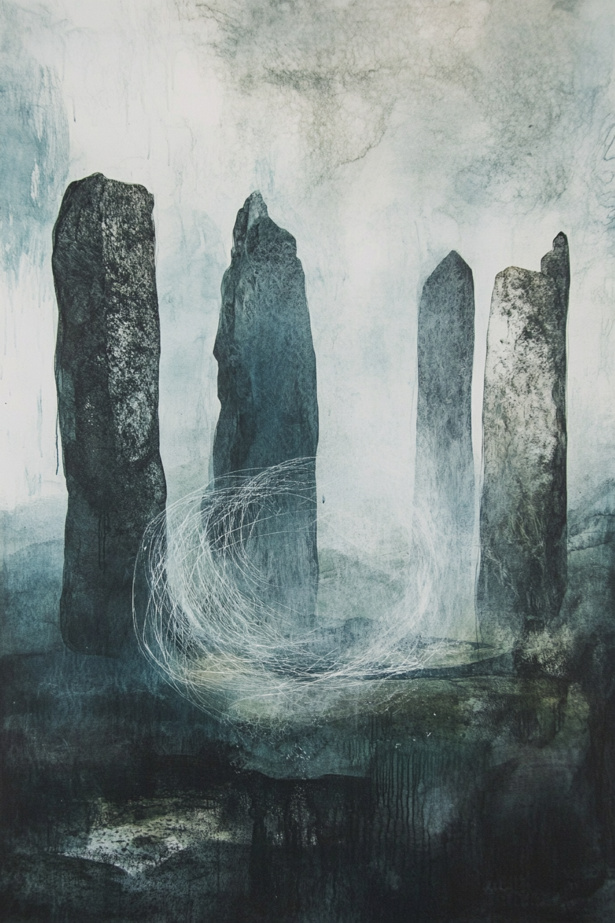 Celestial Stone Circle Canvas