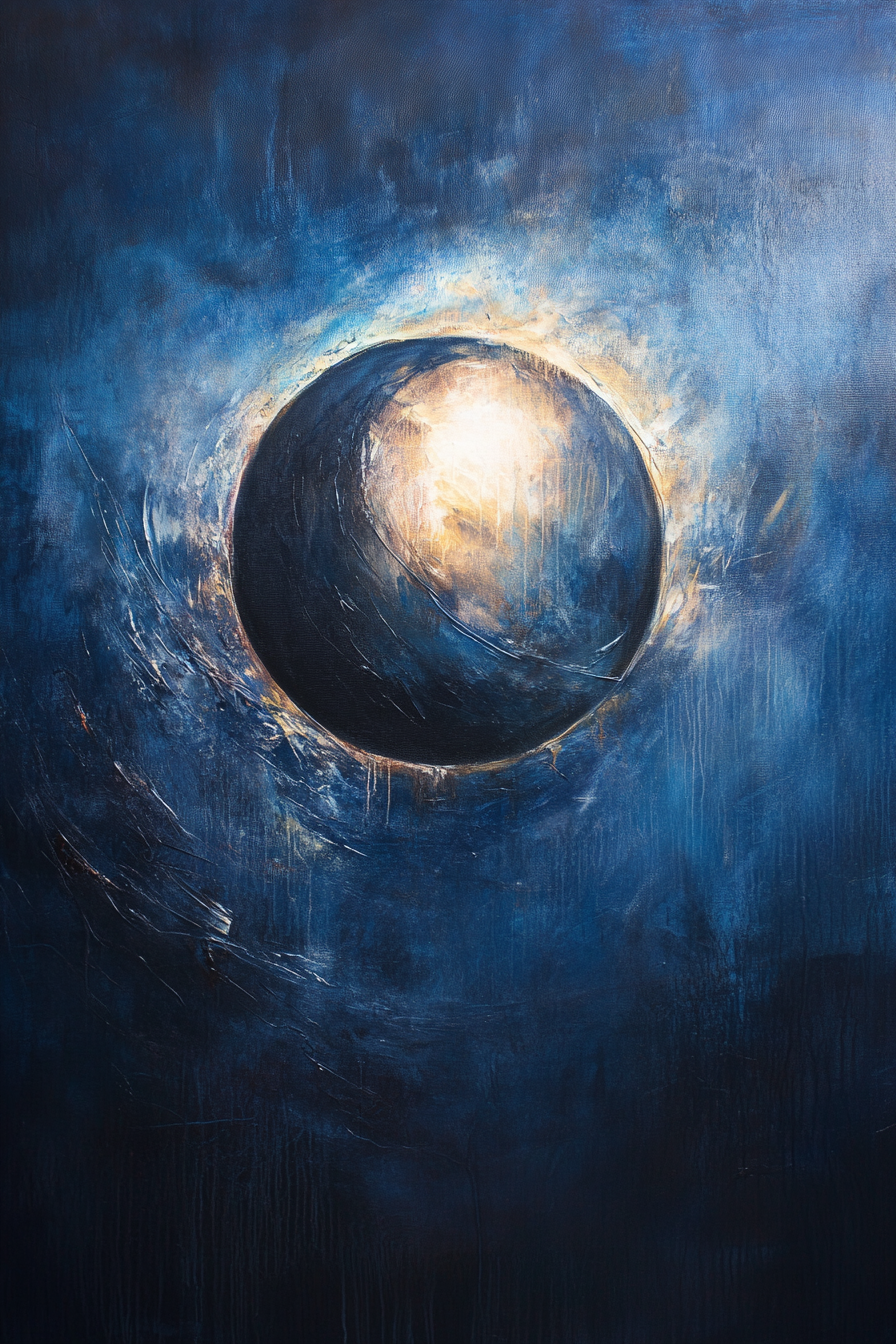 Celestial Whisper Eclipse Canvas