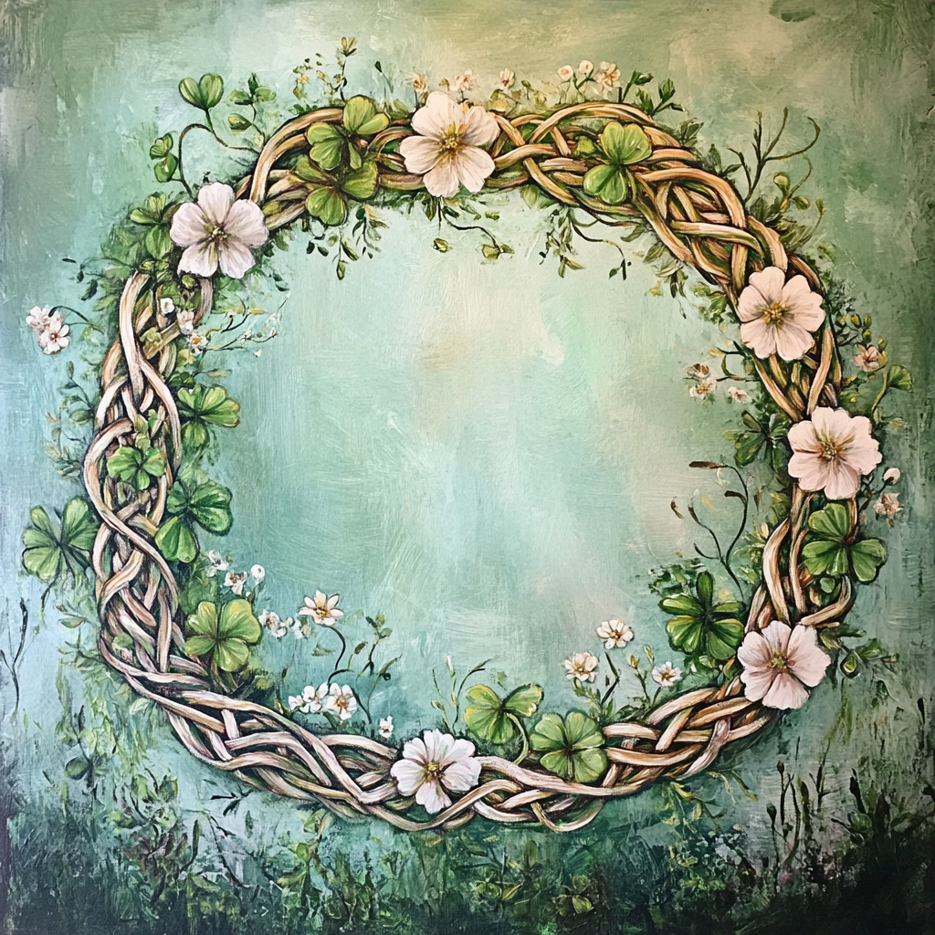 Celtic Clover Wreath Canvas