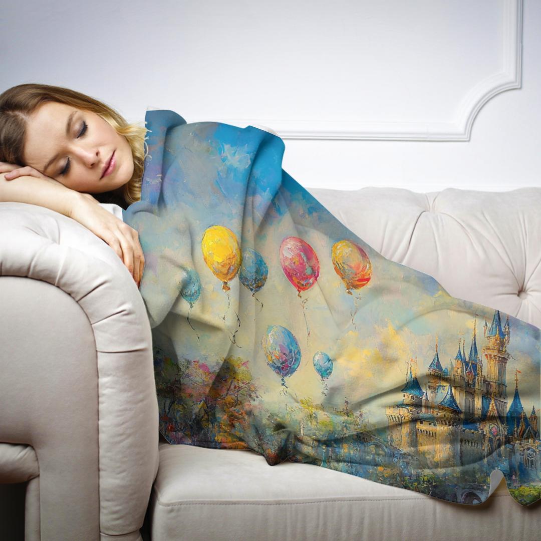 Enchanted Castle Rainbow Blanket