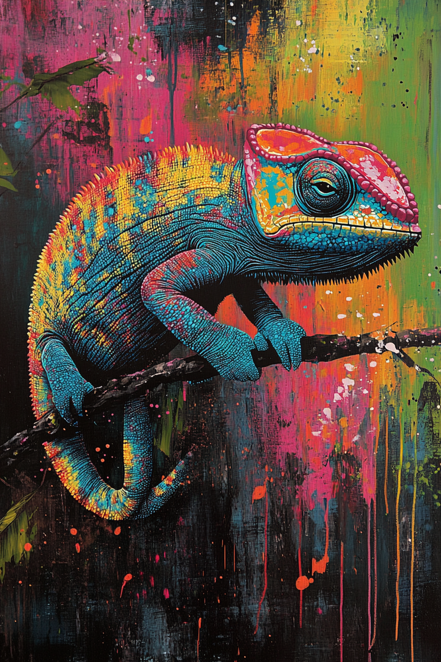 Chameleon Colour Dance Canvas