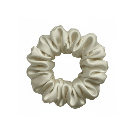 Champagne Silk Scrunchie - Regular