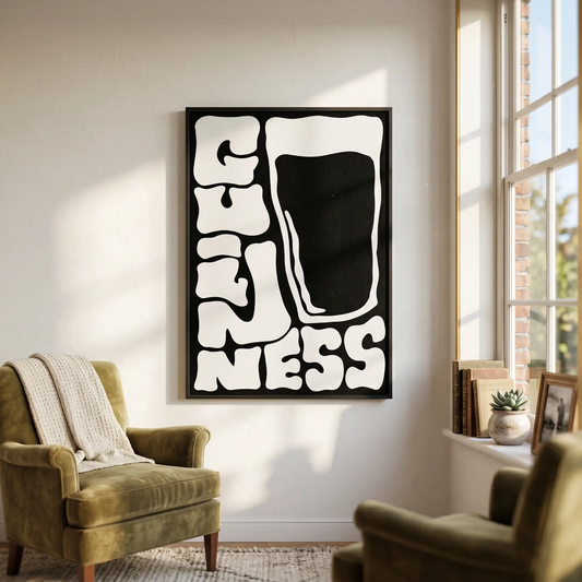 Funky Guinness Typography - A5 Print