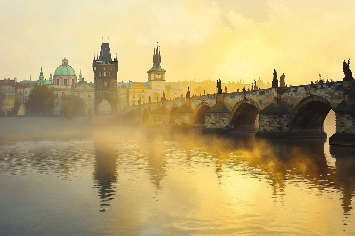Charles Bridge Mist Blanket