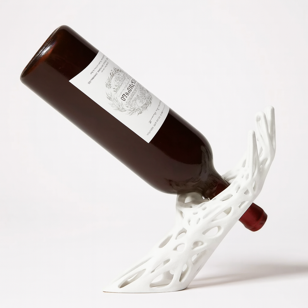 Flow | 3D Printed Balancing Wine Bottle Holder