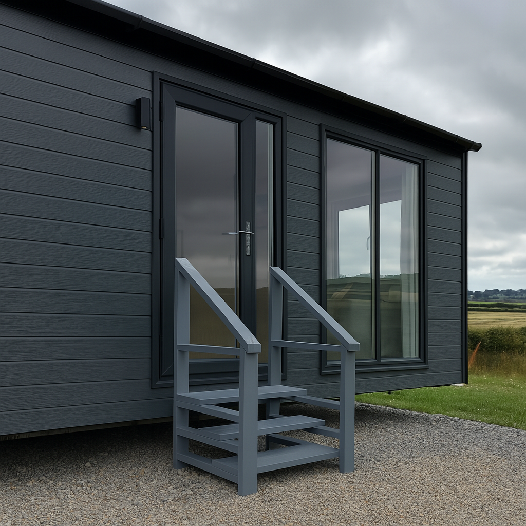 Outdoor Stairs Kit For Caravan and Lodges / Outdoor Wooden Stairs (Partial Assembly Required)