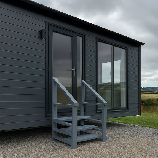 Outdoor Stairs Kit For Caravan and Lodges / Outdoor Wooden Stairs (Partial Assembly Required)