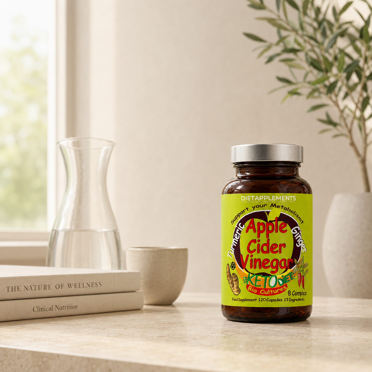 Raw Unfiltered Apple Cider Vinegar with the Mother, Vitamins & Minerals Complex