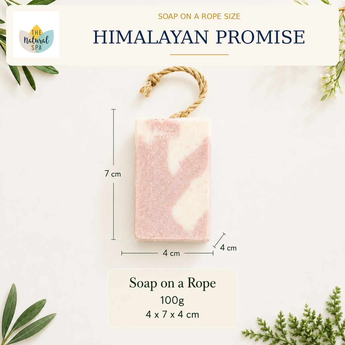 Himalayan Promise Soap Bar | Rosemary Lime & Himalayan Pink Salt Natural Handcrafted Soap | Vegan, Plastic-Free Skincare | 2 Styles Available
