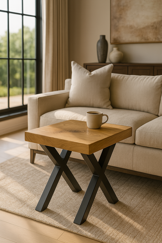 Solid Oak Chunky Coffee Table / Side Table