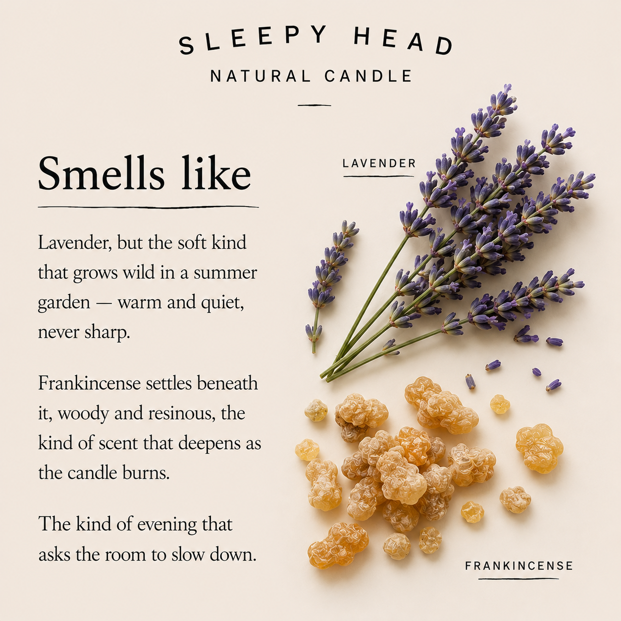 Sleepy Head Natural Scented Candle