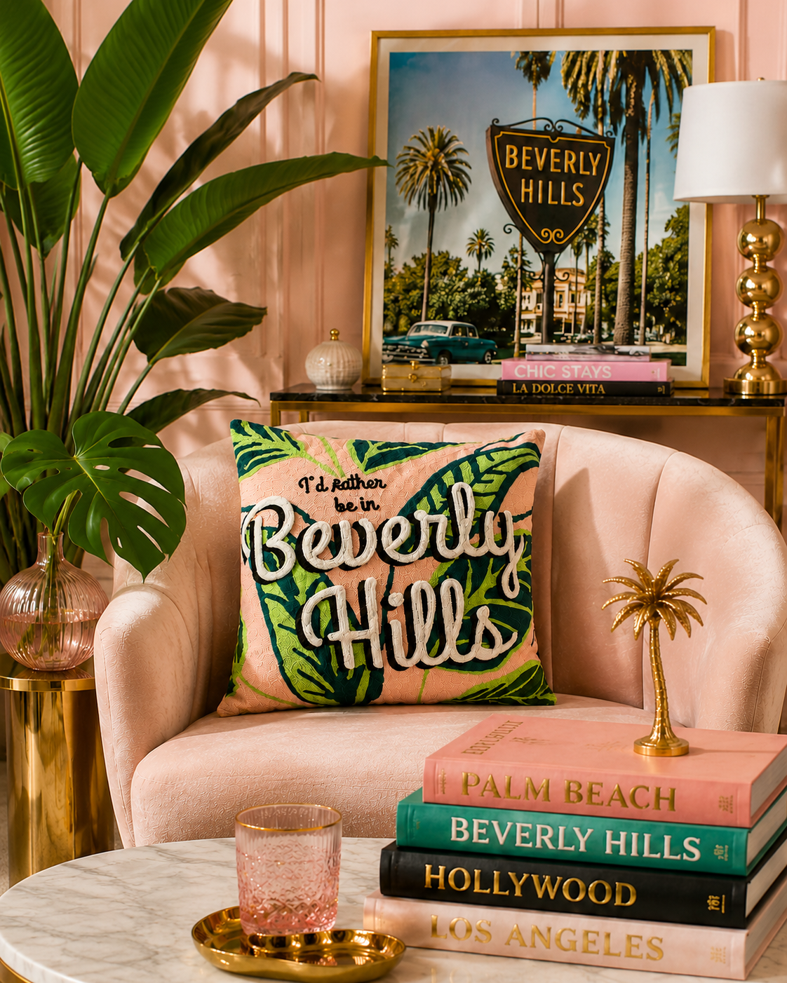 Beverly Hills Needlepoint Cushion