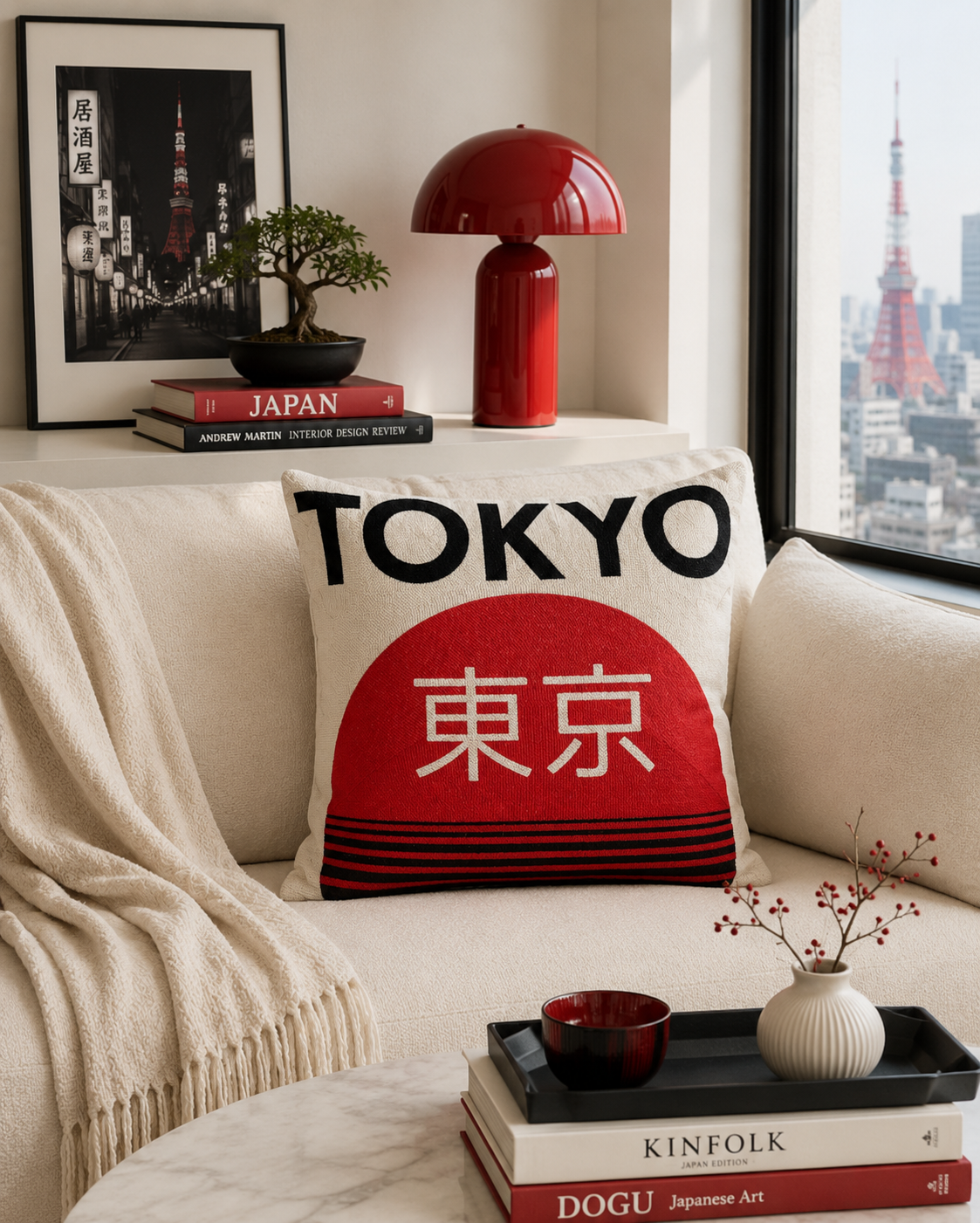 Tokyo Needlepoint Cushion