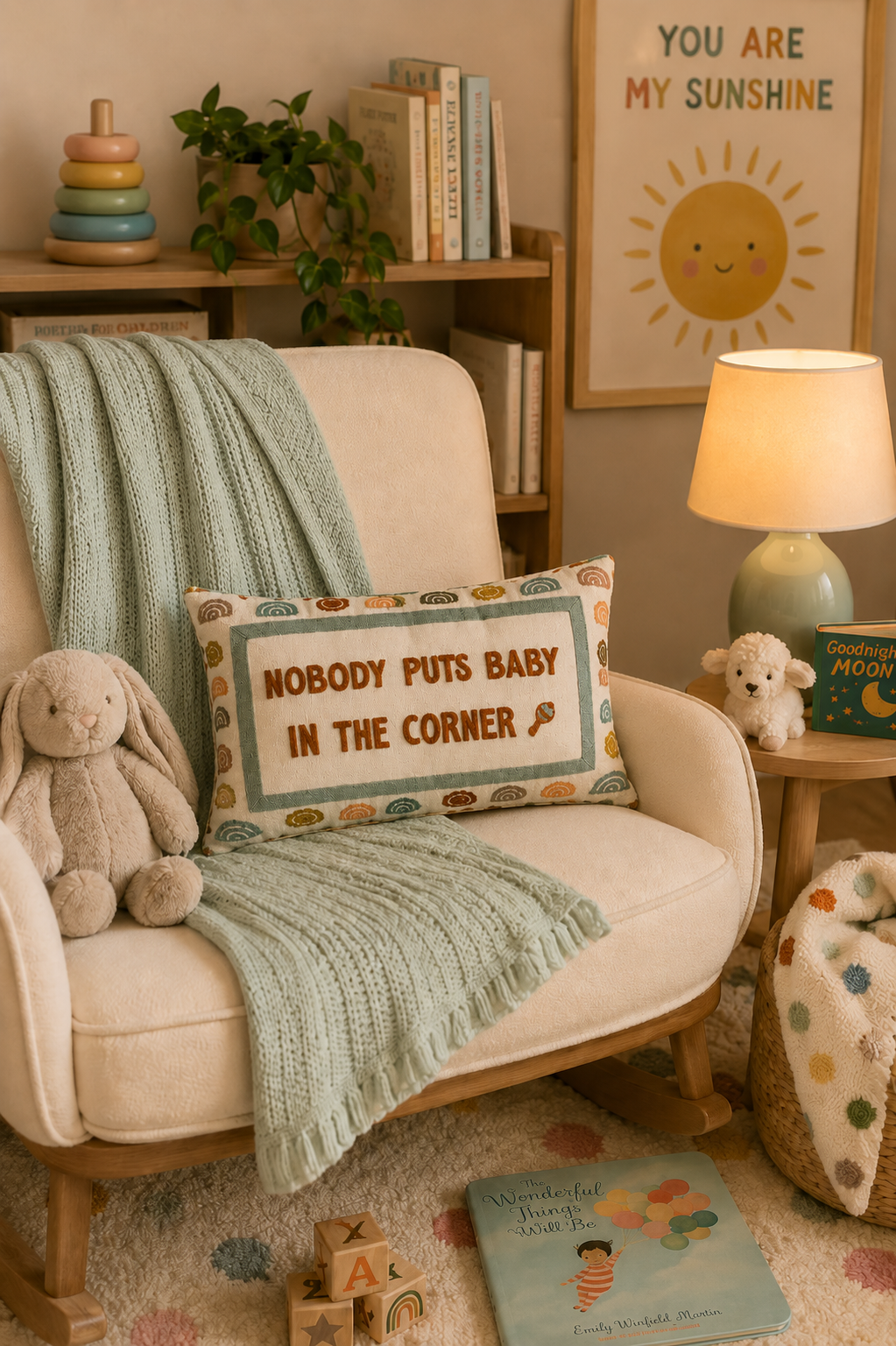 Nobody Puts Baby In The Corner Needlepoint Cushion